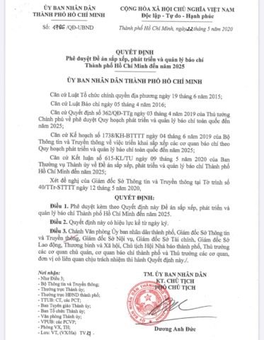 Quy hoạch báo chí 