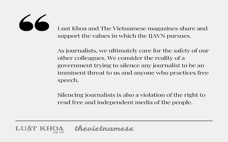 Luat Khoa and The Vietnamese’s Press Release on the Indictment of Three Members of The Independent Journalists Association of Vietnam (IJAVN)’s