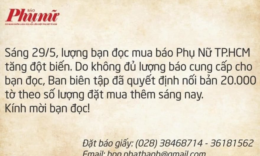 báo phụ nữ tp. Hồ Chí Minh