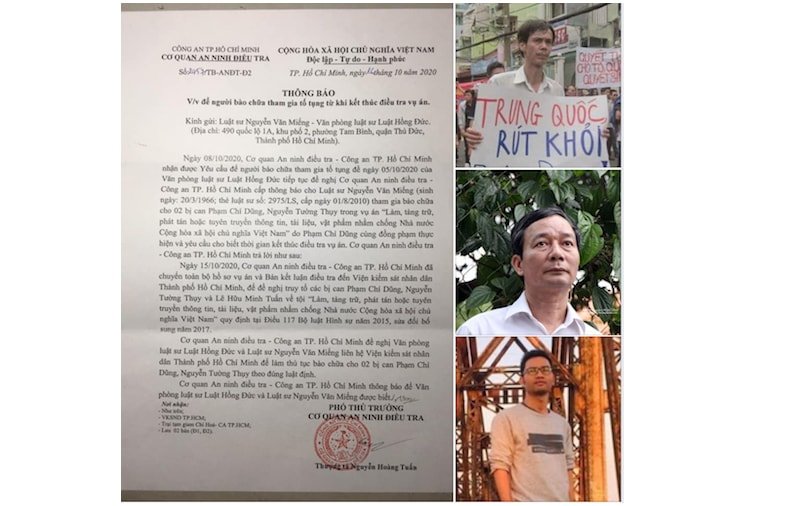 RFA – Kết thúc giai đoạn điều tra 3 lãnh đạo của Hội Nhà báo Độc lập Việt Nam