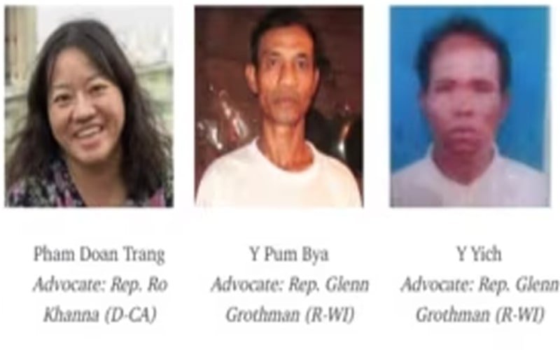 RFA – Ủy ban nhân quyền Hạ viện Mỹ kêu gọi Việt Nam phóng thích ba nhà hoạt động